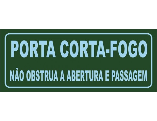 SINALIZAÇÃO PORTA CORTA- FOGO 30x12